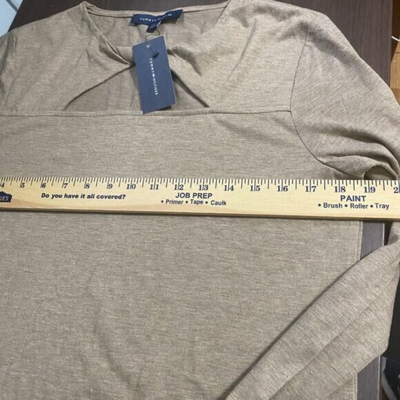 Tommy Hilfiger Women's Shiny Long Sleeve Lurex Twist Front Knit Top Size L New - Picture 8 of 15